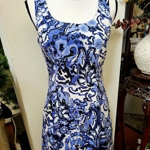EUC H&M Blue/White Paislet Dress